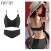 Conjunto Sexy Norns Verão Linda Costas Sutiã Reunidos Cruz Sem Anel de Aço Lingerie Sexy Feminino Recebendo Vice Peito no Conjunto de Sutiã L2304