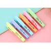 Highlighters 6 st / lot mini highlighter marker fluorescerande penna godis glans färg caneta brevpapper kontor tillbehör skolmaterial