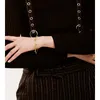 Söt hjärta Rostfritt stål Dubbelskiktad smycken Armband Enkel metalltextur 18 K Fashion Bijoux ETE 2021Gift Charm Armband