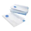 10Pcs Vacuum Storage Bag Clothes With Valve Transparent Border Folding Compressed Organizer Travel Space Saving Seal Packet Bags