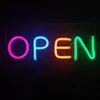 "Öppna" Word Sign Store Restaurang Bar Presentbutik Dörrdekoration Styrelse LED Neon Light Closed Sign12 V Super Bright