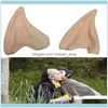 Masks Festive Supplies Home GardenwholeLatex Fairy Pixie Elf Ears Cosplay Aessories Larp Halloween Party Latex Soft Pointed7157753