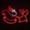 Christmas Deer and Santa Sign Holiday Lighting party Home Bar Public Places Handmade Neon Light 12 V Super Bright