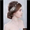 hair Sier Color Crystal Pearl Bridal Headband Tiara Vine Headpiece Decorative Women Wedding Hair Jewelry Accessories Sqril2693