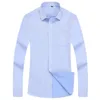 4XL 5XL 6XL 7XL 8XL Stor storlek Mäns Business Casual Långärmad Skjorta Vit Blå Svart Smart Man Social Dress Shirt Plus 210410