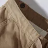 Calças masculinas caem 2022 Men's Japanese Retro Color Solid Color Pocket reto solto casual de pernas largas