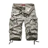 Coton Hommes Cargo Shorts Mode D'été Camouflage Mâle Multi-Poche Casual Camo Extérieur Tolling Homme Pantalon Court 210713