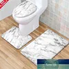 Three-piece Toilet Floor Mat Marble Pattern Bathroom Non-slip Mats Home Decoration Accessories Bath Factory price expert design Quality Latest Style Original