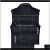 Vests Outerwear & Coats Clothing Apparel Drop Delivery 2021 Denim Vest Sleeveless Jackets Fashion Washed Jeans Waistcoat For Mens Tank Top Co