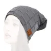 Universal Caps Hörlurar Män Kvinnor Mjuka Vinter Beanie Grid Line Mössor Trådlös Bluetooth Smart Hat Headphone Headset Speaker Mic Headebear Stickad Cap 4 Färg