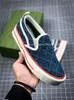 2021 Designers Tennis canvas Luxurys Shoe Beige Blue washed jacquard denim Women Shoes Rubber sole Embroidered Vintage casual size 35-46 5A Quality