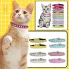 Colliers de chat laisse 10 couleurs collier brillant réfléchissant rose collier pour animaux de compagnie accessoires pour chiens harnais Fashion280c