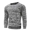 Cotton Pullover O-neck Men's Sweater Fashion Solid Color High Quality Winter Slim Sweaters Men Navy Knitwear 211008