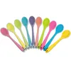 Home Use Mini Silicone Spoons Colorful Heat Resistant Spoon Kitchenware Cooking Tools Utensil RRD6696