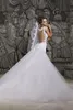 Custom Made 2021 Beautiful Court Train Illusion Transparent Back Beaded Lace Mermaid Spring Wedding Dresses Bridal Gowns