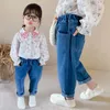 Dżinsy Dziewczynka Wzór Kids Casual Style Kid Wiosna Jesień Ubrania