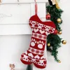 Juldekorationer Pet Stocking Stickning Stock Presenthållare Barn godisväska för hem Xmas Tree Decor