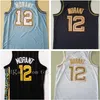 Vintage Mens Koszykówka Jersey Ja 12 Morant Jaren 13 Jackson Jr. Retro Vintage Mike 10 Bibby Sharef 3 Abdur Rahim 50 Reeves NCAA College Hurtownie rozmiar S-2XL