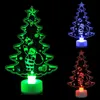 Świecące Kolorowe Akrylowe Choinki Snowman Santa Claus Prezenty Xmas Decoration Products Party Wakacje Night Light Dostawy