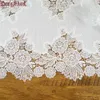 Creative Luxury Wedding Party Dekorativ Broderad Lace Vit Polyester Linen Bords löpare Bed sjunker TV Stativ Skåp Cover 211117