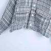 Doux femmes revers simple boutonnage veste printemps-automne mode dames Vintage mince femme texturé chemise Blazer manteau 210515