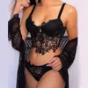 Vrouwen Borduurwerk Kant Lakleer Sexy Bh Bondage Lingerie Set Ondergoed Erotische String Latex Porno Dames Slipje Yoga Outfit