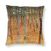Nordic Style Beech Forest van Gustav Klimt dooi kussensloop decoratie Custom Cushion Cover 45x45 Pillowcover voor woonkamer kussen/decora