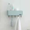 歯ブラシホルダー多機能収納歯磨き粉バスルームアクセサリー実用的なホームマウントラックバスルームツールセット211130