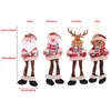 Boże Narodzenie Pluszowe Wiszące Ornamenty Buffalo Plaid Santa Snowman Reindeer Niedźwiedź Xmas Drzewo Wisiorek Wakacyjny Party Dekoracja Phjk2109