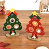 Kerstdecoraties Mini Wood Tree Decoratie Geschenk schattig Home Desktop Office Decor Party Diy 2022