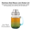 304 Rostfritt stål Mason Jar Lock Silikon Tätningsplugg 70mm Kaliber Shaker Locks Rostbeständigt lock W0210