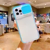 Camera Lens Protection Phone Cases for iPhone 13 12 11 Pro MAX XS XR 7 8 plus Shockproof Sliding Window Clear Acrylic Capacity cover Case
