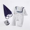 Barn Baby Kläder Bomull Jumpsuit Romper Klä upp Koreansk Born Boy And Girl Rompers O-Neck Cloth 210702