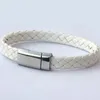 Couleur contrastée Simple Weave Braid Bracelet Bracelet Manchette Bracelets en cuir PU pour femmes hommes bijoux de mode sera et sable noir blanc rouge