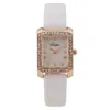 Net Red Fashion Ladies Belt Quartz Watch Square Diamond