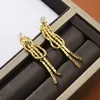 High quality Rhinestone tassel Dangle earrings for fashion women designer Earrings