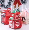 StoBag 10 Stück Weihnachtshaus-Form für Süßigkeiten, Kekse, Verpackung, Papierbox, Party-Geschenk, Kinderbevorzugung, Weihnachtsmann-Anhänger, Snack-Zubehör, C3