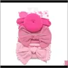 Dziecko dzieci ciążowe Dostawa Dostawa 2021 Baby Headbands Girls Bow turban 3Pcsset niemowlę Elastyczne Hairbands Dzieci Knot Nakrycia głowy Accessori