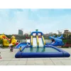 Pool tillbehör kommersiell pvc mesh tyg uppblåsbara vatten glida jätte simning lekplats för barn och vuxen utomhus roligt spel