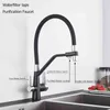 Kitchen Water Filter Faucet Kitchen faucets Dual Spout Filter faucet Mixer 360 Degree Rotation Water Purification Feature Taps 211108