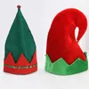 Hoed volwassen kinderen santa elf caps voor kerst cap hoeden jaar xmas rekwisieten decor vakantie feestartikelen