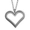 Сердечный кулон плавучий ожерелье с медальоном открытые ожерелья для Живой памяти для женщин Дети Сделай DIY Мод