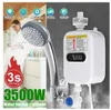 Scaldabagno troppo caldo 3500 W elettrico ingrato mini rubinetto del bagno caldo istantaneo riscaldamento 3 secondi