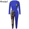 Fall Clothes for Women Sequins Fitness Tracksuit Casual Fashion Arrival Color Matching Tute Sportive Donna 210513