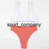 High Waist Bikini Swimsuit Women Swimwear Striped Bathing Suits Bow-Knot Two Piece Set Beachwear 2021 Swimming Suit for Female