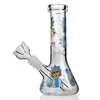 7,8 inches High Hookah Cartoon Stickers Ash Catchers Smoking Collector Reflux Glass Bong 14mm Joint Bowl Tillbehör