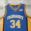 Nikivip 34 Kevin Garnett Jersey Farragut Academy High School Jersey College Basketball Maillots Bleu Cousu Sports Shirt Top Qualité