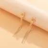 Dangle Chandelier Vintage Long Tassel Snake Corrachas de Corrente de Gota para Mulheres Punk Único Nó Link Femme Brincos Góticos Orelha Jóias Presente Novo