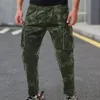 Men039s Pants Men Midwaist Zip Cargo Relaksed Fit Camuflage Spodery z wieloma wygodnymi codziennymi wysokiej jakości Pantalones1347574