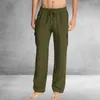 Men's Casual Poids léger Drawstrintg Taille élastique Summer Beach Pantalon avec Joggers Pantalon Pantalon Hommes Pantaloon Plus